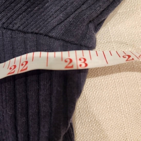 Lands End knitted ribbed popover Henley Navy blue Womens size Extra Large - Picture 4 of 9